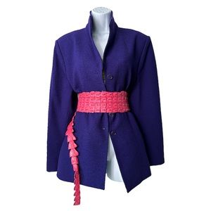 Vintage Versatile Wear Beautiful Purple Blazer Jacket By  Kasper & Co. Size 14